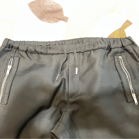 $995 Authentic ICEBERG Made in ITALY Black Activewear Drawstring Trousers Sz.50 - Picture 3 of 13